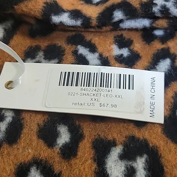 NWT Simply Southern 2xl leopard print shacket - Picture 9 of 9